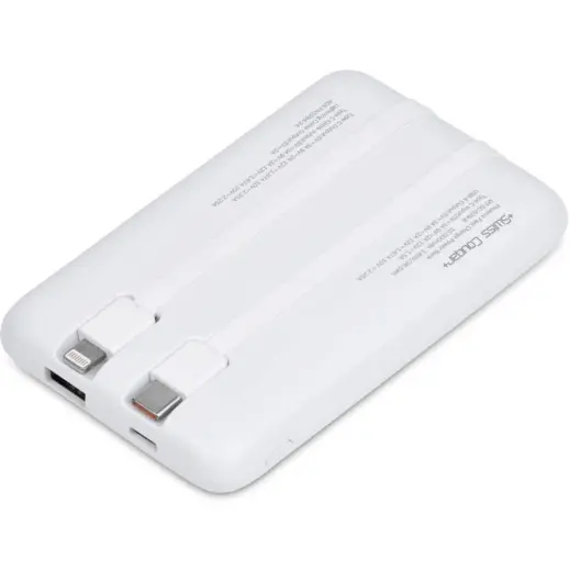 Swiss Cougar Phoenix Fast Charge 22.5W Power Bank - 10000mAh Solid White Bottom
